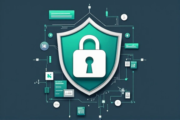 Privacy policy icon with lock and shield